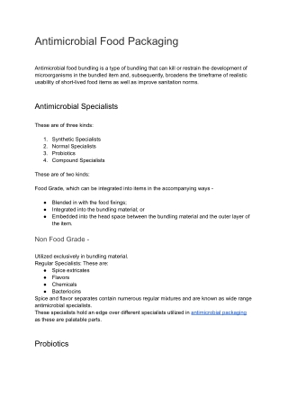 antimicrobial packaging
