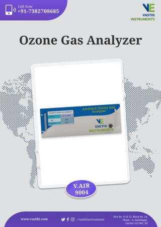 Ambient ozone Gas Analyzer (CAAQMS)