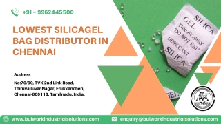 Bulwark Industrial Solutions  Silicagel Bag Distributor in Chennai