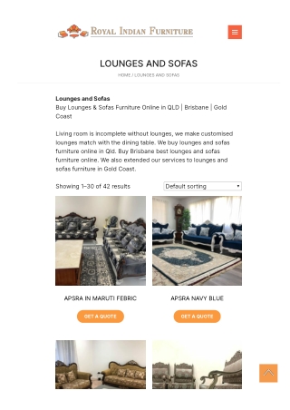 Lounges & Sofas Furniture Store In Gold Coast