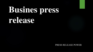 Business Press Release