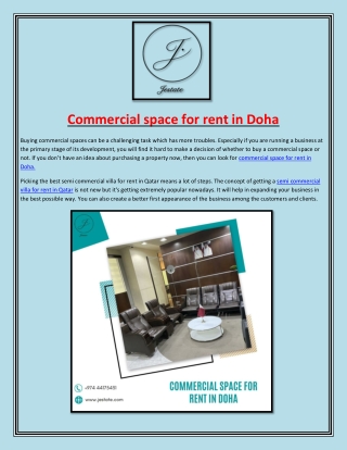 Commercial space for rent in Doha