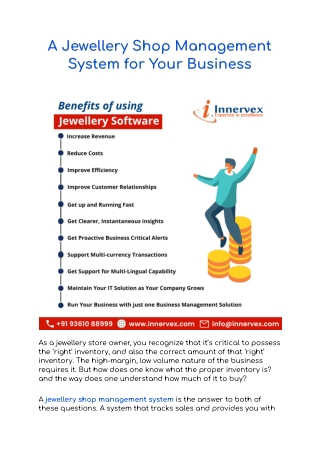 JewelSys - A jewellery Shop Management System for Your Business