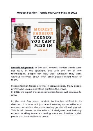Modest Fashion Trends You Can't-Miss in 2022