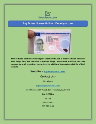 Buy Driver License Online | Docx4you.com