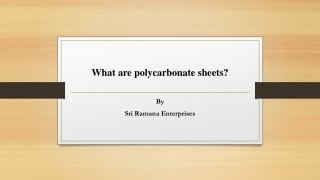 What are polycarbonate sheets?