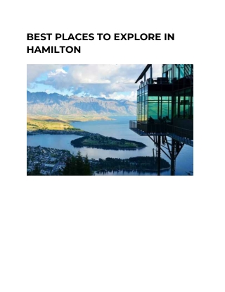 BEST PLACES TO EXPLORE IN HAMILTON