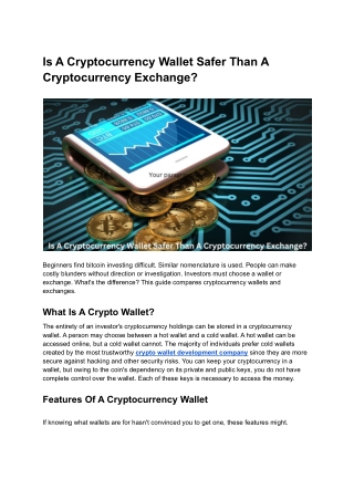 Is a cryptocurrency wallet safer than a cryptocurrency exchange