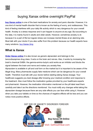 buying Xanax online overnight PayPal