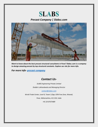 Precast Company | Slabsc.com