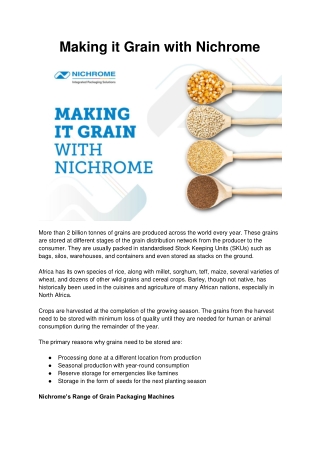 Making it Grain with Nichrome