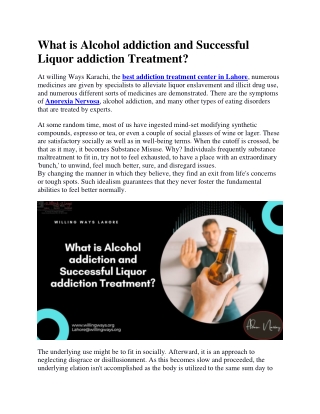 PPT - What is Alcohol addiction and Successful Liquor addiction ...