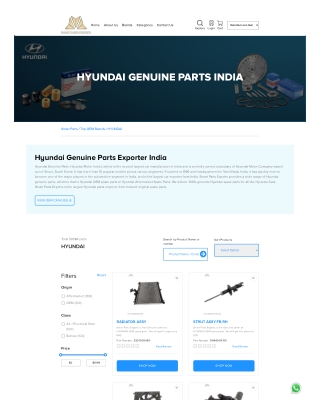Hyundai Genuine Parts Exporter India