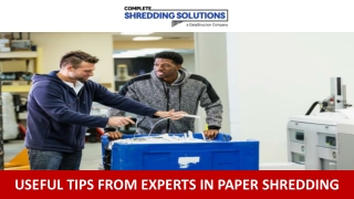 Useful Tips From Experts in Paper Shredding