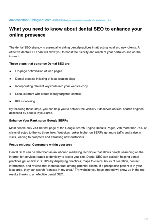 What you need to know about dental SEO to enhance your online presence