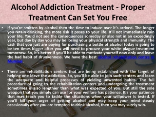 Alcohol Rehabilitation Centre in Mumbai