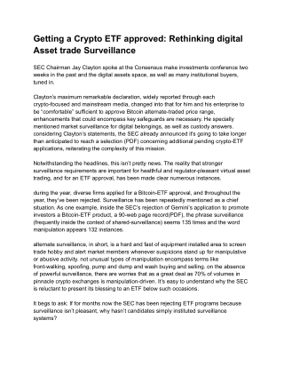 Getting a Crypto ETF approved_ Rethinking digital Asset trade Surveillance