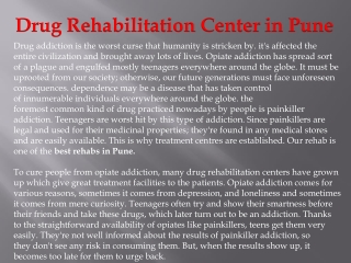 Drug Rehabilitation Center in Pune Truecare Trust