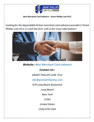 Best Merchant Cash Advance  Grant Phillips Law PLLC