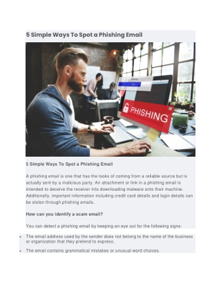 5 Simple Ways To Spot a Phishing Email