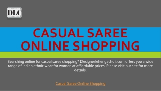 Casual Saree Online Shopping | Designerlehengacholi.com