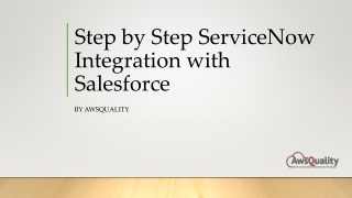 Step by Step ServiceNow Integration with Salesforce