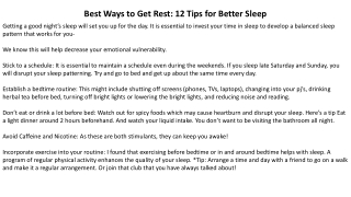 Best Ways to Get Rest