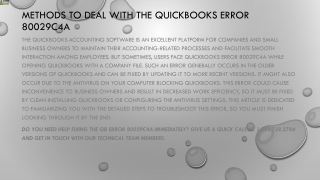 Easy troubleshooting guide for QuickBooks error 80029c4a