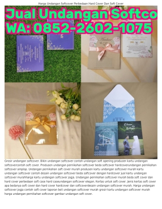 Ö852–2ϬÖ2–lÖ75 (WA) Hardcover Dan Softcover Grosir Kartu Undangan Softcover Mura