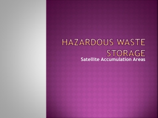 Hazardous Waste Storage