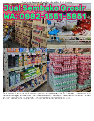 O88ᒿ·l55l·585l (WA) Agen Sembako Yang Bisa Cod Grosir Sembako Rangkasbitung