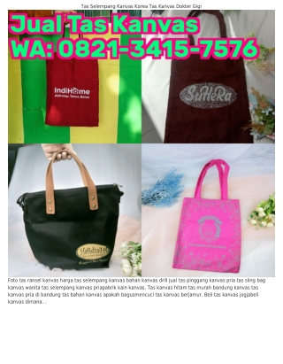 ౦82l-౩Կl5-ᜪ5ᜪᏮ (WA) Tas Sekolah Kanvas Wanita Bikin Tas Kanvas Jogja