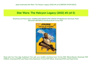 {epub download} Star Wars The Halcyon Legacy (2022) #5 (of 5) [EBOOK EPUB KIDLE]