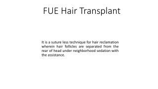 FUE Hair Transplant