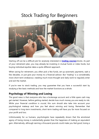 Stock Trading for Beginners