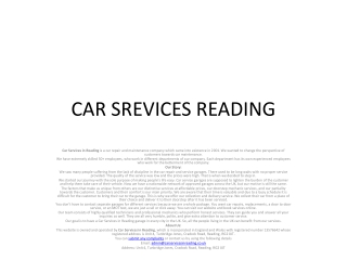 CAR SREVICES READING