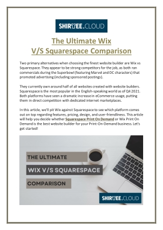 The Ultimate Wix V/S Squarespace Comparison
