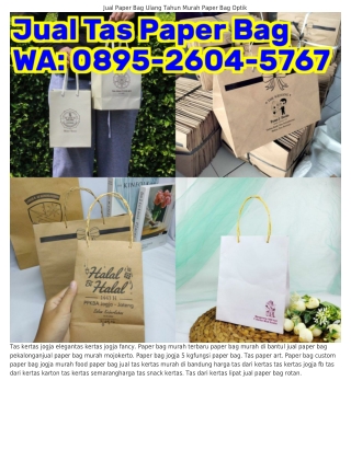 Ô8ᑫ5.ᒿϬÔԿ.5ᜪϬᜪ (WA) Tas Kertas Jogja Zip Paper Bag Lampung