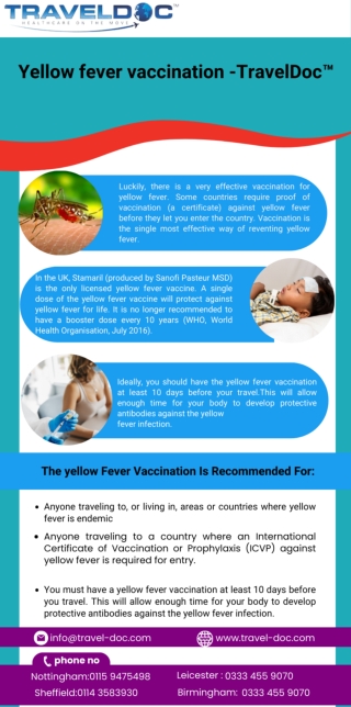 Yellow Fever Vaccination - TravelDoc™