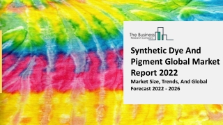 Synthetic Dye And Pigment Market Overview, Drivers And Outlook Report 2031