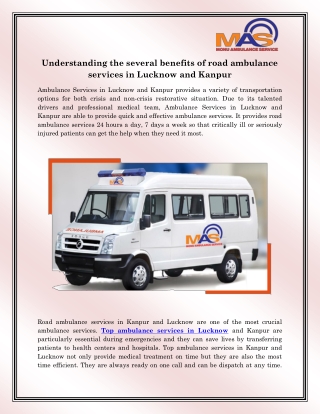 Top Ambulance Services In Kanpur