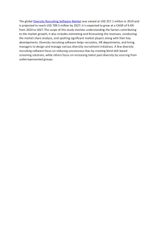 Diversity Recruiting Software Market