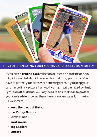 TIPS FOR DISPLAYING YOUR SPORTS CARD COLLECTION SAFELY