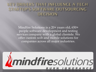 Key drivers that influence a Tech Startup’s Software Outsourcing Decision
