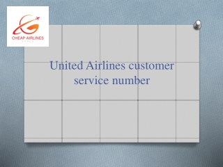 United Airlines customer service number