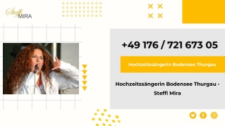 Hochzeitssängerin Bodensee Thurgau - Steffi Mira