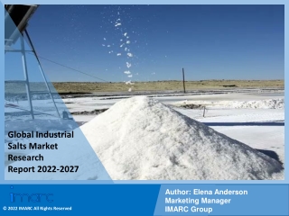 Industrial Salts Market, Size, Share, Trends, Industry Scope 2022-2027