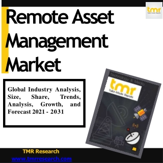 Remote Asset Management - Accurate Trend Analysis