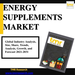 Energy Supplements : Key Players and Manufacturers
