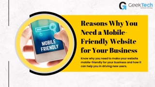 Reasons Why You Need a Mobile-Friendly Website for Your Business